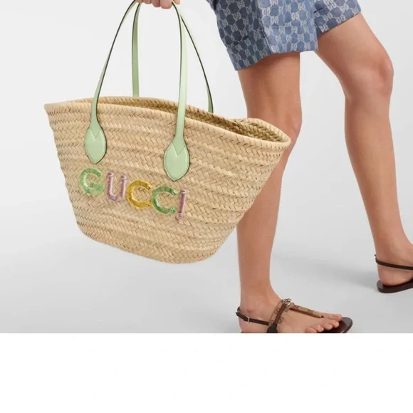 Gucci Summer Raffia Tote - Picture 4 of 11
